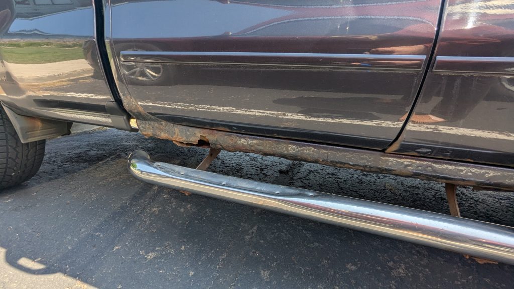 Picture of some rust on rocker panel